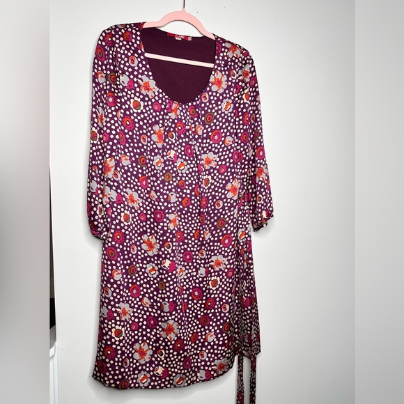 Boden  Plum Multi Pattern Dress 10R - Picture 1 of 6